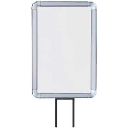 LAVI INDUSTRIES , Vertical Fixed Sign Frame, , 7" x 11", For 7' Posts, Chrome 50-1130F7V-S/CL